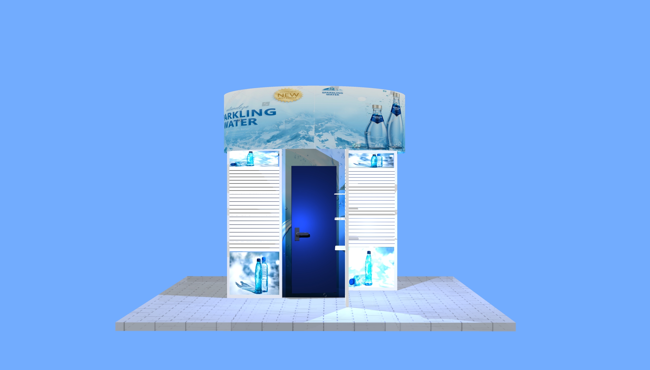 slat wall tower center display